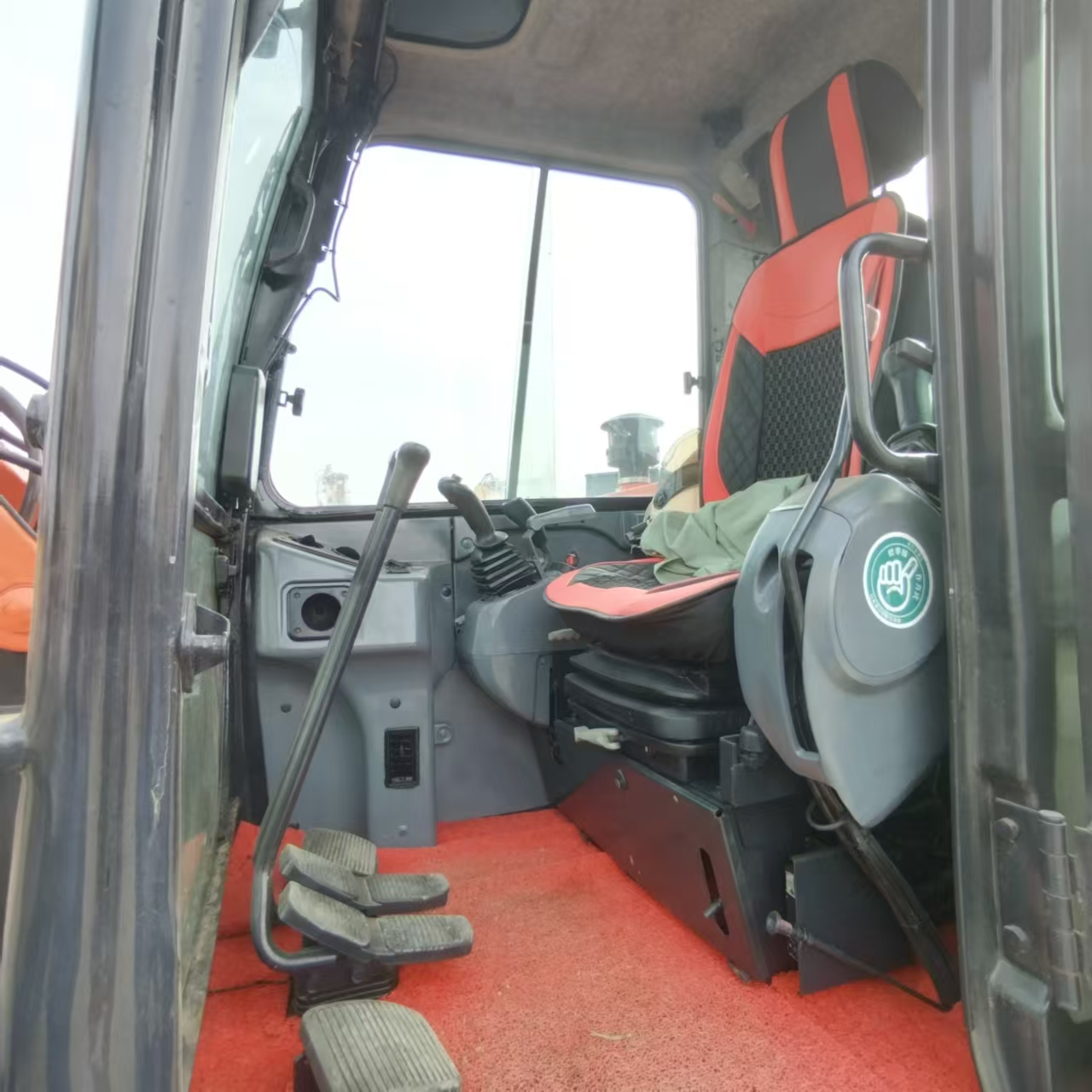 Front view with blade down, 2025 Kubota KX185-3 used excavator, low hours 350h, $16,667